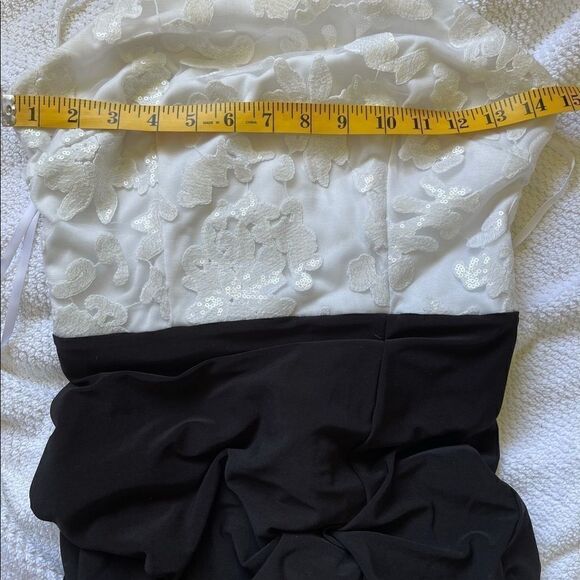 B.DARLING Black and White Halter Maxi Dress - Picture 11 of 12